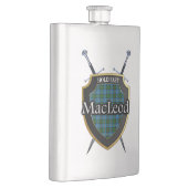 Flasque Bouclier et épées écossais de tartan de MacLeod de (Droite)