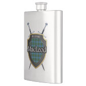 Flasque Bouclier et épées écossais de tartan de MacLeod de (Gauche)