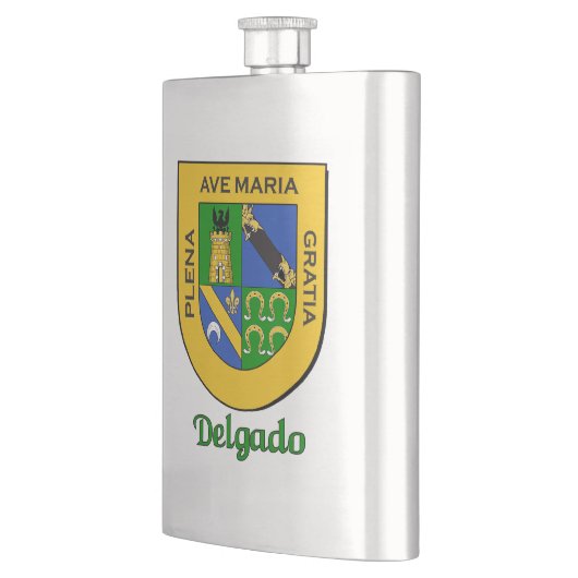 Flasque Bouclier héraldique de Delgado (Gauche)