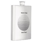 Flasque Boule de golf - écrivez votre propre texte (Droite)