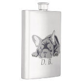 Flasque Bouledogue Français noir (Droite)