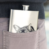 Flasque Bouledogue Français noir (En situation)