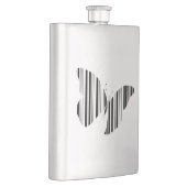 Flasque BOUTEILLE CODE BAR Papillons Motif Design (Droite)
