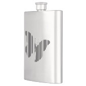 Flasque BOUTEILLE CODE BAR Papillons Motif Design (Gauche)