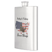 Flasque Bouton Chasse et pêche T-Shirt Trucker Chapeau Bou (Gauche)