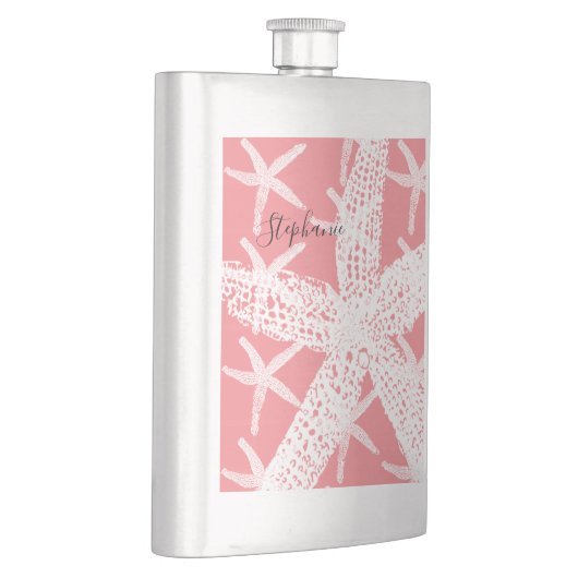 Flasque Bridemaid Cadeau Favoriser Starfish Motif Saumon r (Droite)