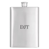 Flasque Briquet Monogramme Initiales DJT – De Luxe (devant)