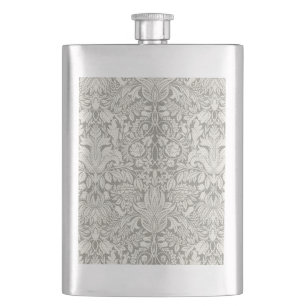 Flasque brocade en dentelle blanche élégante