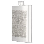 Flasque brocade en dentelle blanche élégante (Gauche)