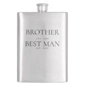 Flasque Brother Best Man Wedding Groomsman Custom Est (devant)