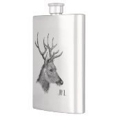 Flasque Buck Head avec Monogramme (Gauche)