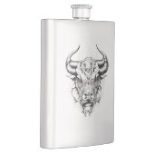 Flasque Bull Wild Animal Nature Illustration Art tatouage (Droite)