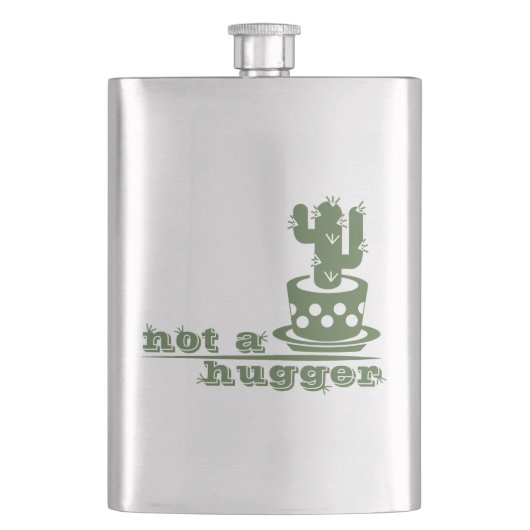 Flasque Cactus Pas un gros cactus drôle dire (devant)