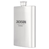 Flasque Cadeaux Personnalisés pour Garçons d'Honneur Noir  (Gauche)