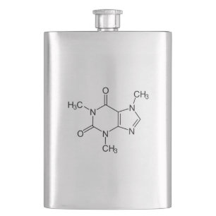 Flasque Caféine Molécule Chimie Café Atomes