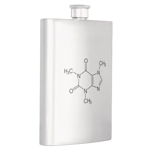 Flasque Caféine Molécule Chimie Café Atomes (Droite)