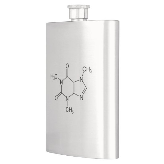 Flasque Caféine Molécule Chimie Café Atomes (Gauche)