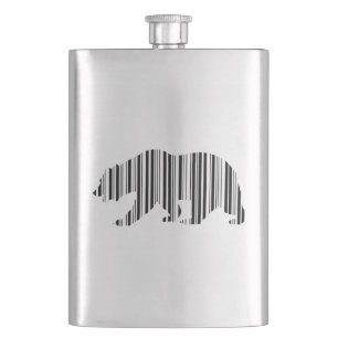 Flasque CALIFORNIA GOLDEN BAR CODE Motif Design