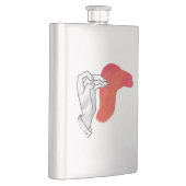 Flasque Camion Silhouette Main Rouge (Droite)