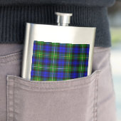 Flasque Campbell tartan bleu vert plaid (En situation)