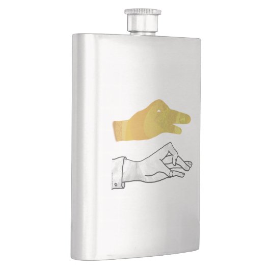 Flasque Canard à silhouette à main jaune (Droite)