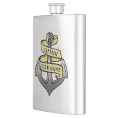 Flasque Capitaine de bateau personnalisable votre Ancre (Gauche)