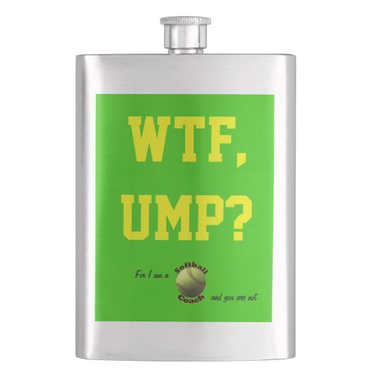 Flasque Car jaune WTF Ump du base-ball ? (devant)