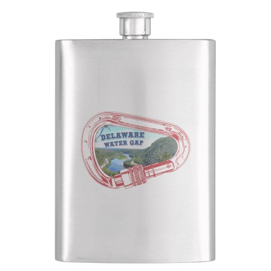 Flasque Carabiner de l'Escalade de Gap d'eau du Delaware (devant)