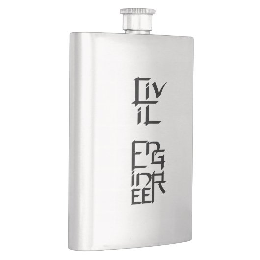 Flasque Caractère blanc de l'ingénieur civil (Droite)