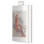 Flasque Cardinal sur Virginia Road Map (Gauche)