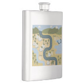 Flasque Caricature élégante paysage carte de voyage (Droite)