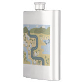 Flasque Caricature élégante paysage carte de voyage (Gauche)