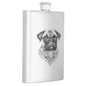 Flasque Carlin Animaux de compagnie Nature Illustration Ar (Droite)