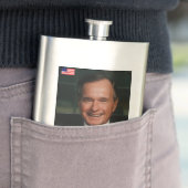 Flasque Carte de baseball de George H.W. Bush (En situation)
