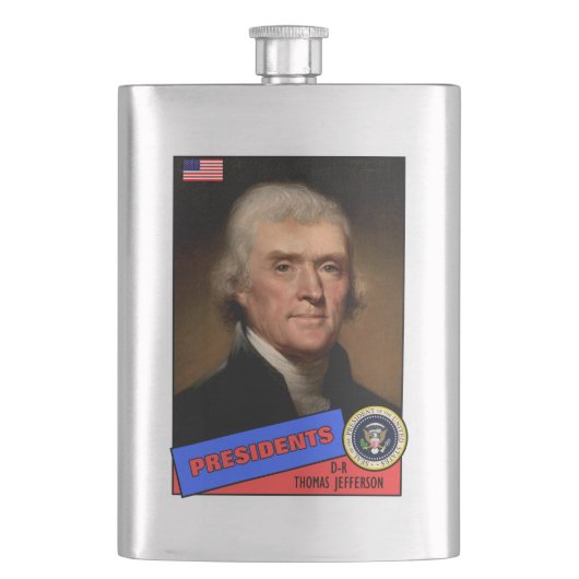 Flasque Carte de baseball de Thomas Jefferson (devant)