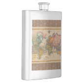 Flasque Carte du monde 1700s Antique Continents (Droite)