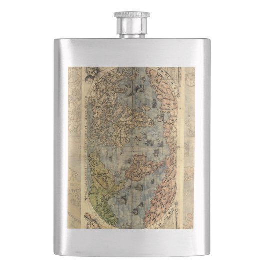 Flasque Carte du monde Forlani Antiquev 1565 Renaissance (devant)