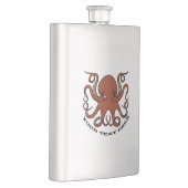 Flasque Cartographie de Tentacles de pieuvre rouge avec te (Droite)