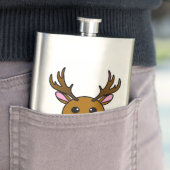 Flasque Cartoon Deer (En situation)