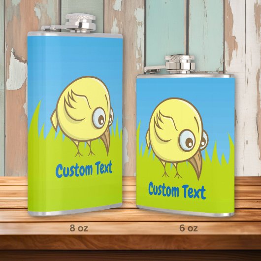 Flasque cartoon oiseau jaune