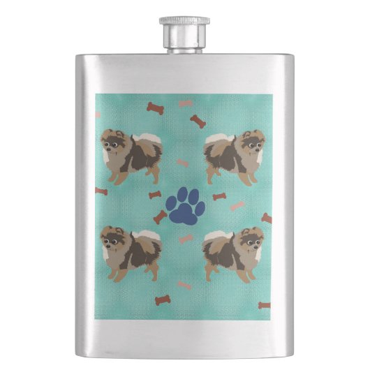 Flasque Cartoon Pomeranian (devant)