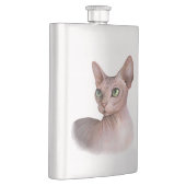Flasque Cat 578 Sphynx white background (Droite)