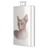 Flasque Cat 578 Sphynx white background (Gauche)