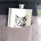 Flasque Cat Animaux Animaux Animaux Illustration Art tatou (En situation)