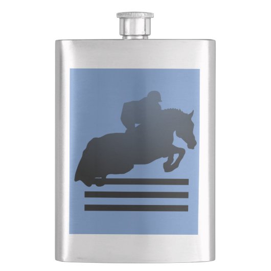 Flasque Cavalier franchissant un obstacle. Flask (devant)