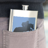 Flasque Cavalier franchissant un obstacle. Flask (En situation)
