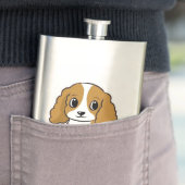 Flasque cavalier roi charles spaniel blenheim dessin animé (En situation)