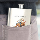 Flasque Ce n'est pas mon premier RODEO : Bull rider (En situation)