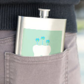 Flasque Célébration d'une dent aux bougies (En situation)