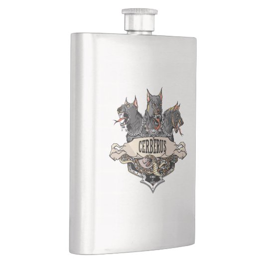 Flasque Cerberus et serpent (Droite)